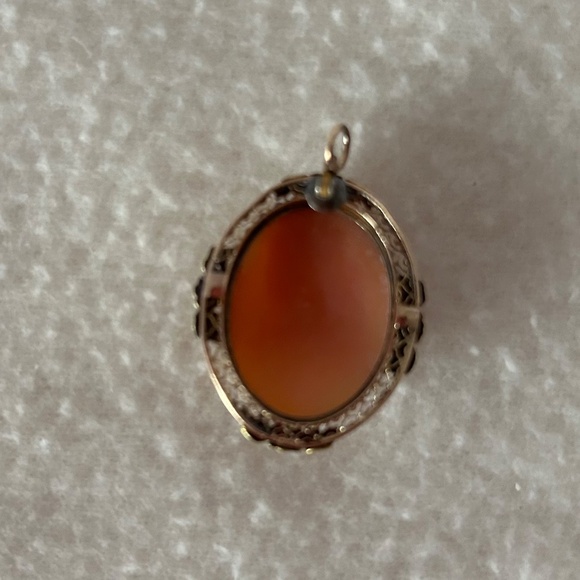 Vintage Cameo Pendant Estate Jewelry 1920s - Picture 4 of 5